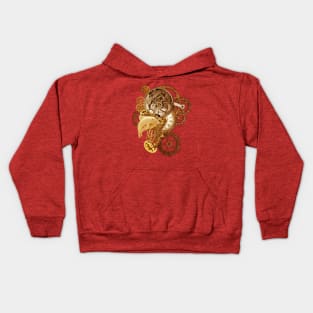 Steampunk-Copper-Art & Dolphins Kids Hoodie